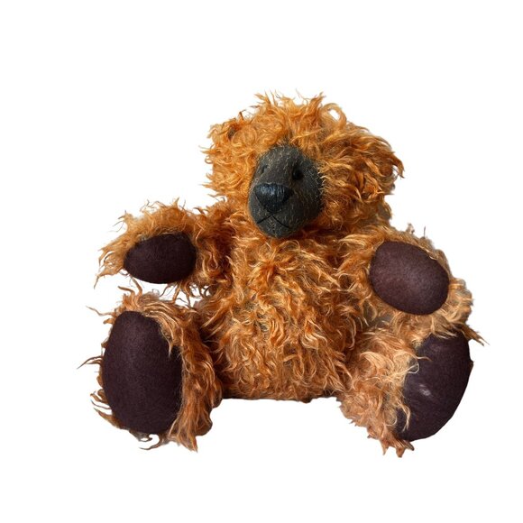 Mohair Teddy Bear Signed Adoption Papers “Digger” 15” Handmade Fully Joi… - Picture 1 of 10